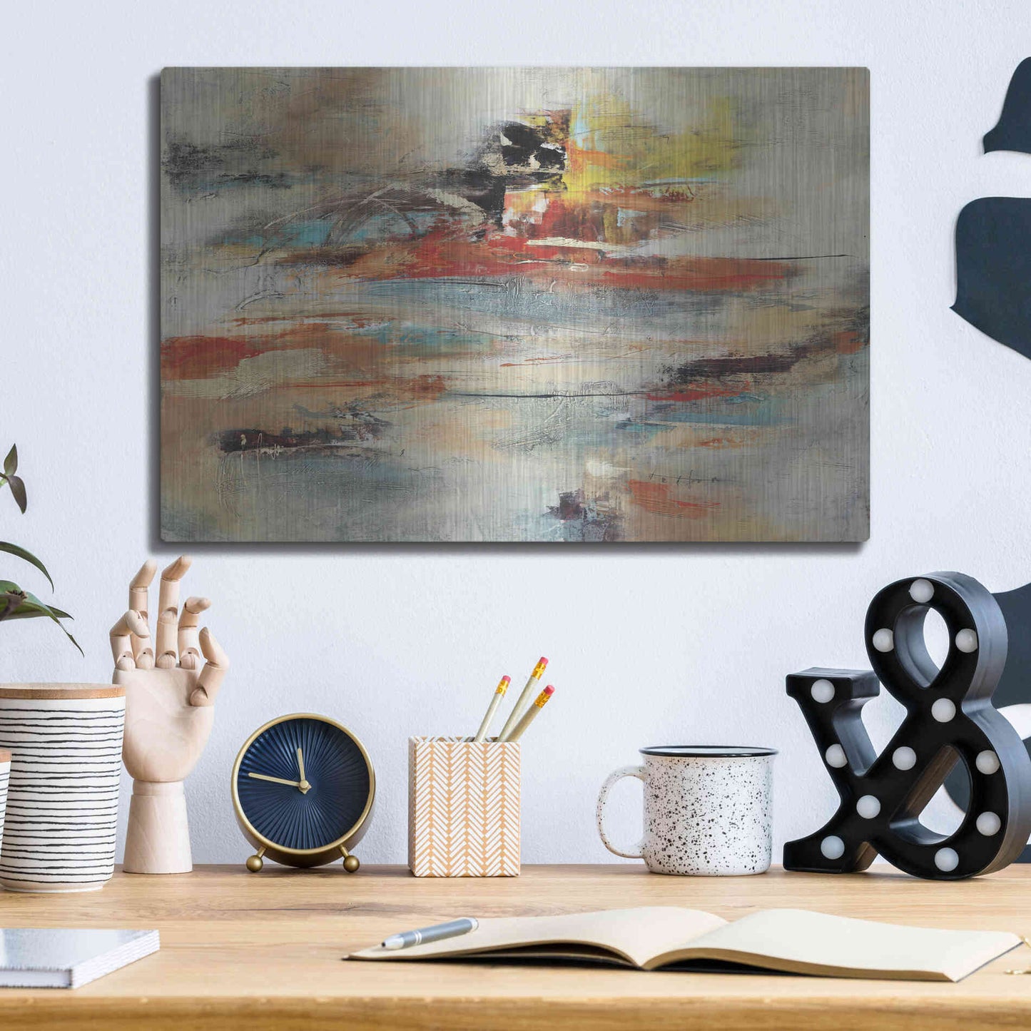 Luxe Metal Art 'Tesiturno I' by Gabriela Villarreal Metal Wall Art,16x12