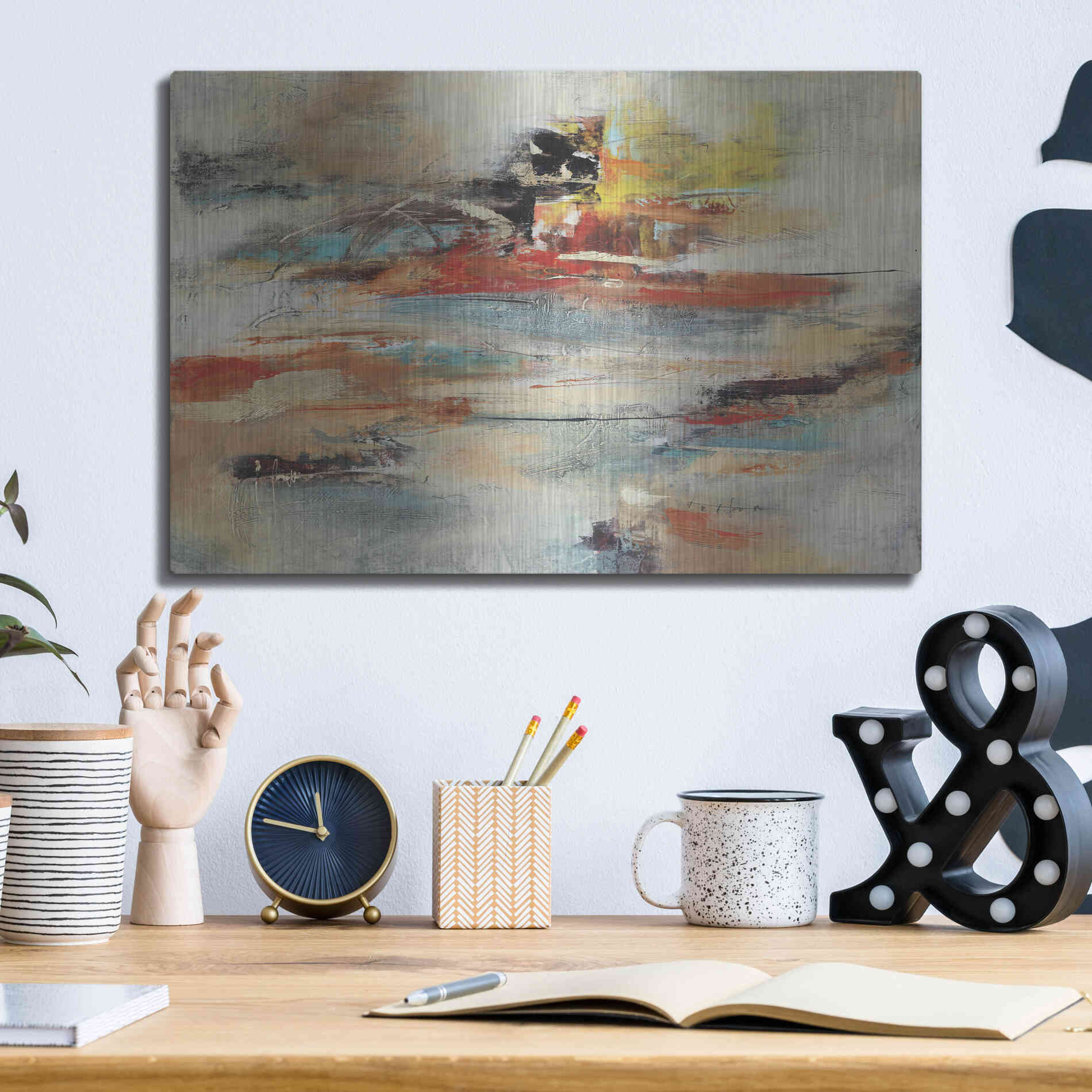 Luxe Metal Art 'Tesiturno I' by Gabriela Villarreal Metal Wall Art,16x12
