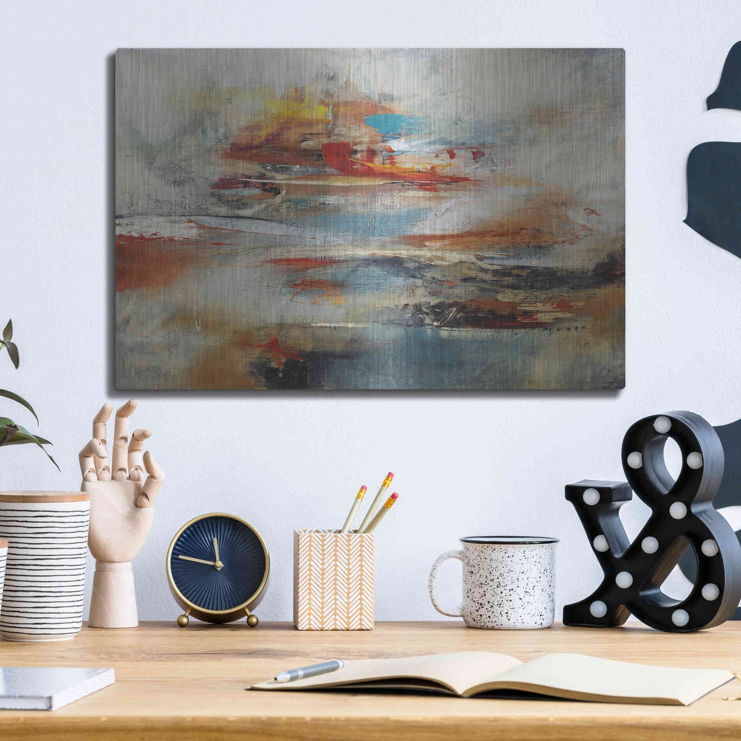 Luxe Metal Art 'Tesiturno II' by Gabriela Villarreal Metal Wall Art,16x12