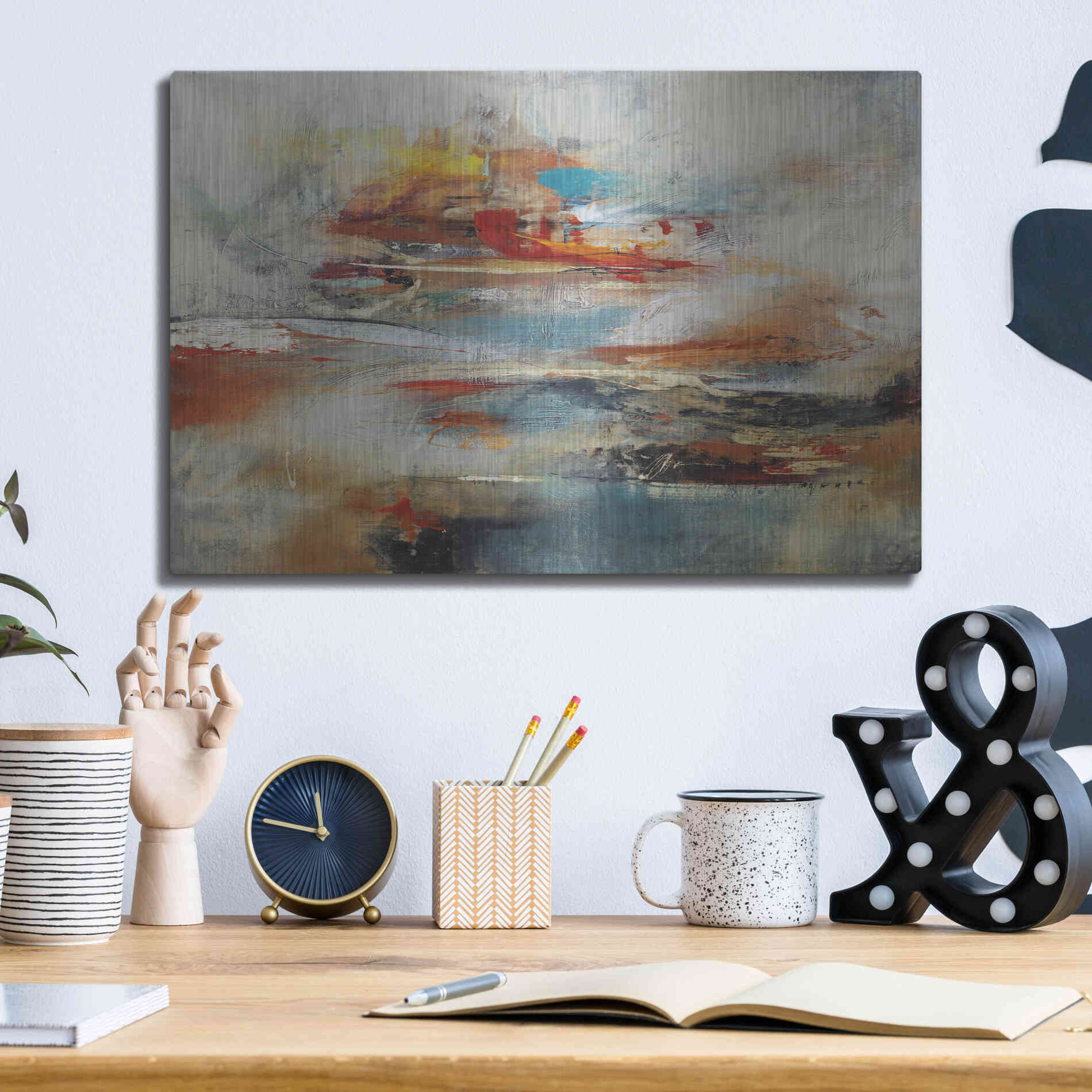 Luxe Metal Art 'Tesiturno II' by Gabriela Villarreal Metal Wall Art,16x12