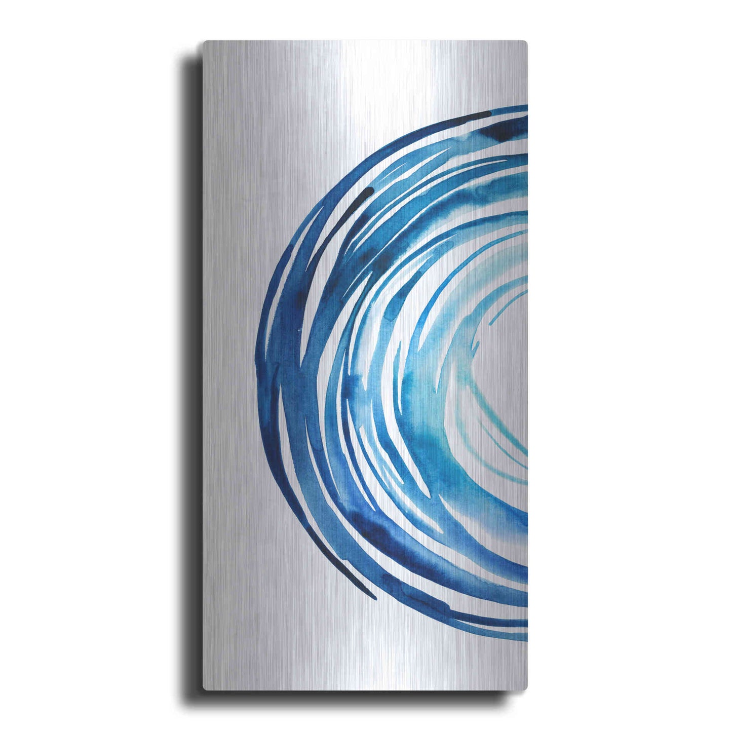 Luxe Metal Art 'Blue Vortex I' by Grace Popp Metal Wall Art