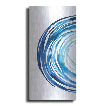 Luxe Metal Art 'Blue Vortex I' by Grace Popp Metal Wall Art