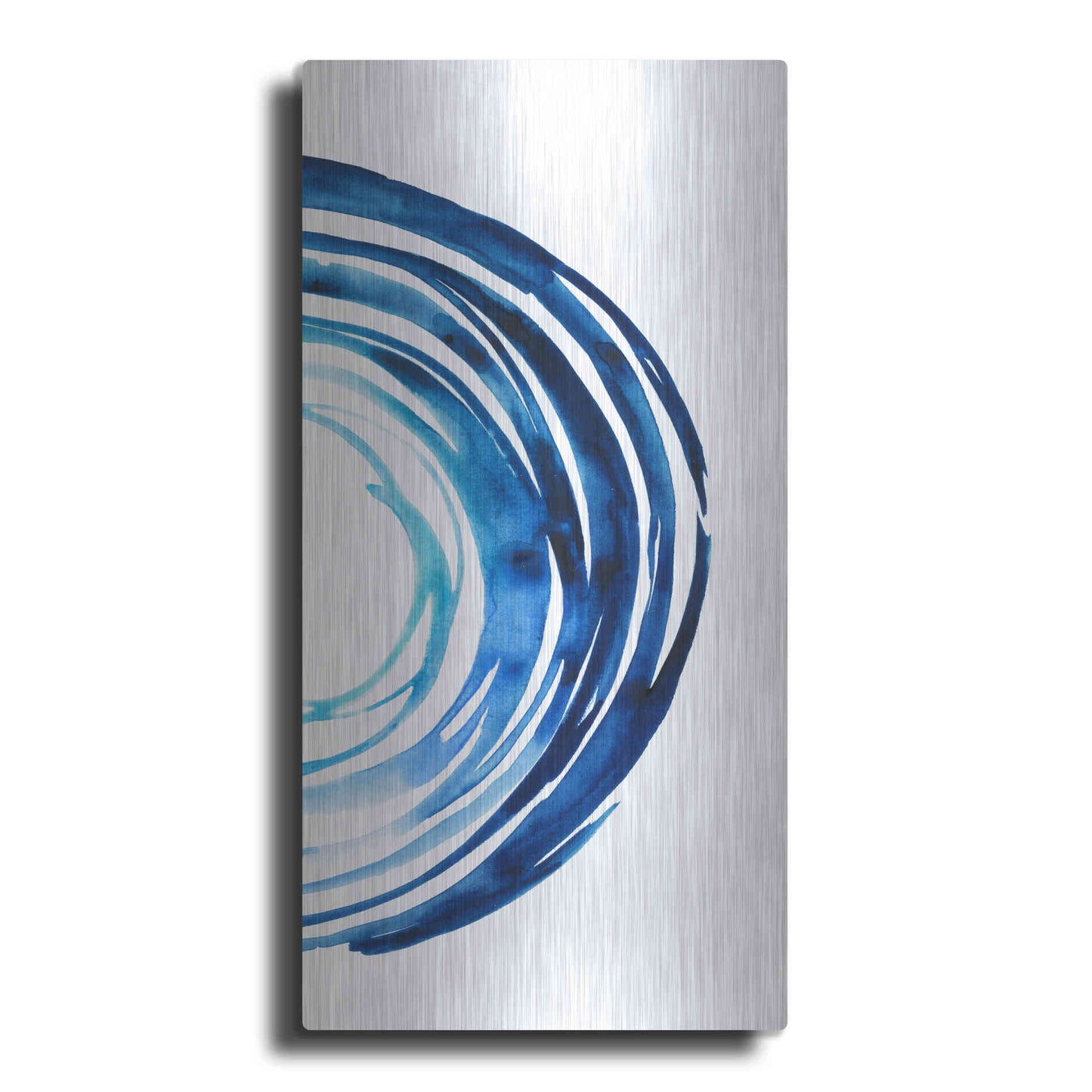 Luxe Metal Art 'Blue Vortex II' by Grace Popp Metal Wall Art