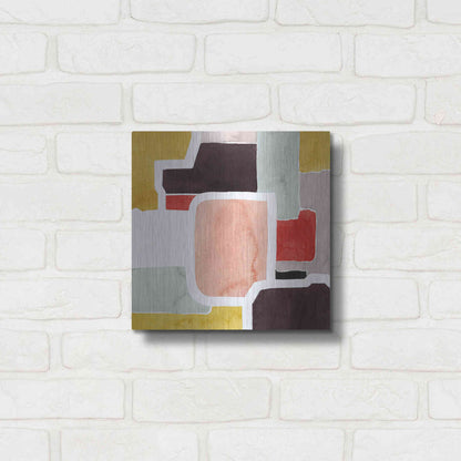 Luxe Metal Art 'Color Blocking II' by Grace Popp Metal Wall Art,12x12