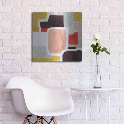 Luxe Metal Art 'Color Blocking II' by Grace Popp Metal Wall Art,24x24
