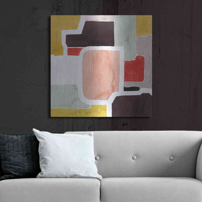 Luxe Metal Art 'Color Blocking II' by Grace Popp Metal Wall Art,36x36