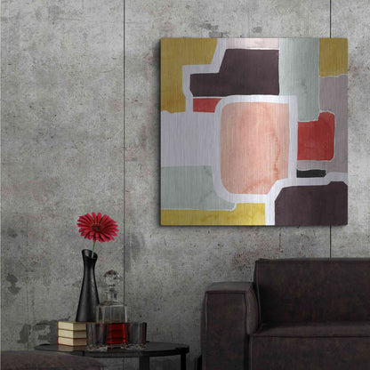Luxe Metal Art 'Color Blocking II' by Grace Popp Metal Wall Art,36x36