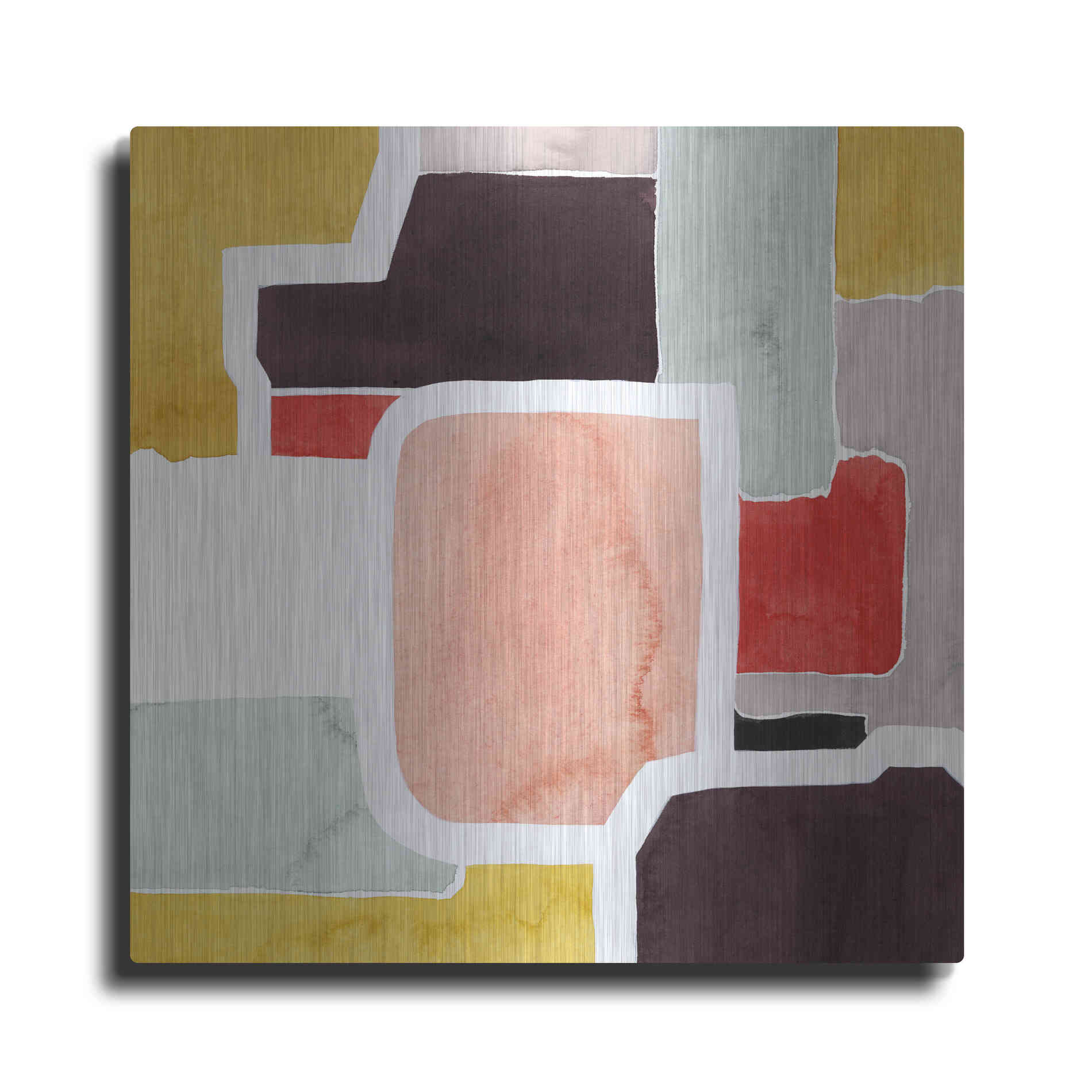 Luxe Metal Art 'Color Blocking II' by Grace Popp Metal Wall Art