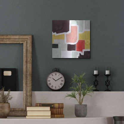 Luxe Metal Art 'Color Blocking IV' by Grace Popp Metal Wall Art,12x12