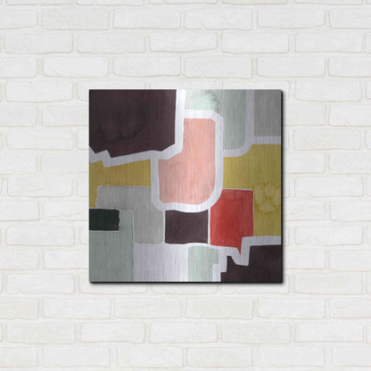 Luxe Metal Art 'Color Blocking IV' by Grace Popp Metal Wall Art,24x24