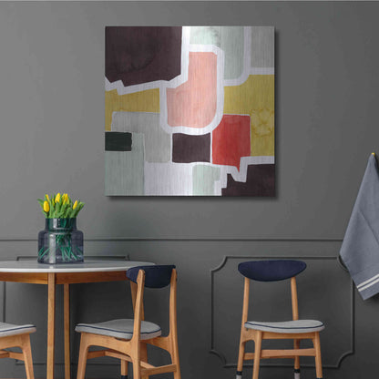 Luxe Metal Art 'Color Blocking IV' by Grace Popp Metal Wall Art,36x36