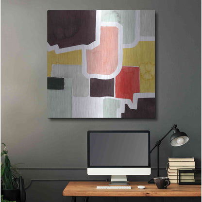 Luxe Metal Art 'Color Blocking IV' by Grace Popp Metal Wall Art,36x36
