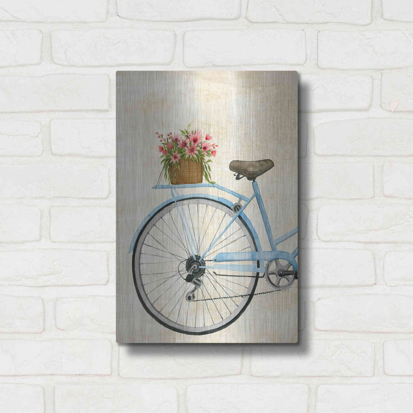 Luxe Metal Art 'Courier Fleur I' by Grace Popp Metal Wall Art,12x16