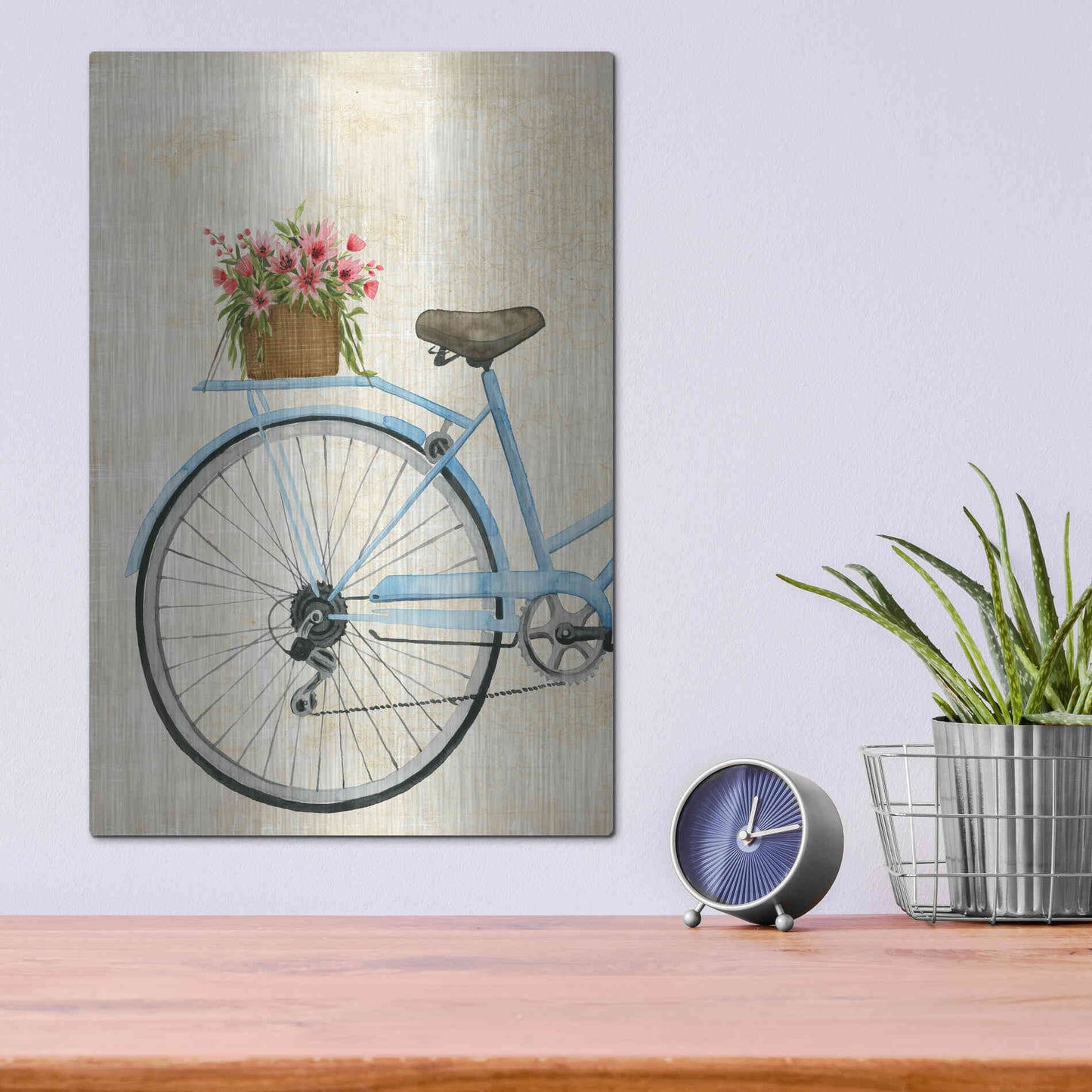 Luxe Metal Art 'Courier Fleur I' by Grace Popp Metal Wall Art,12x16