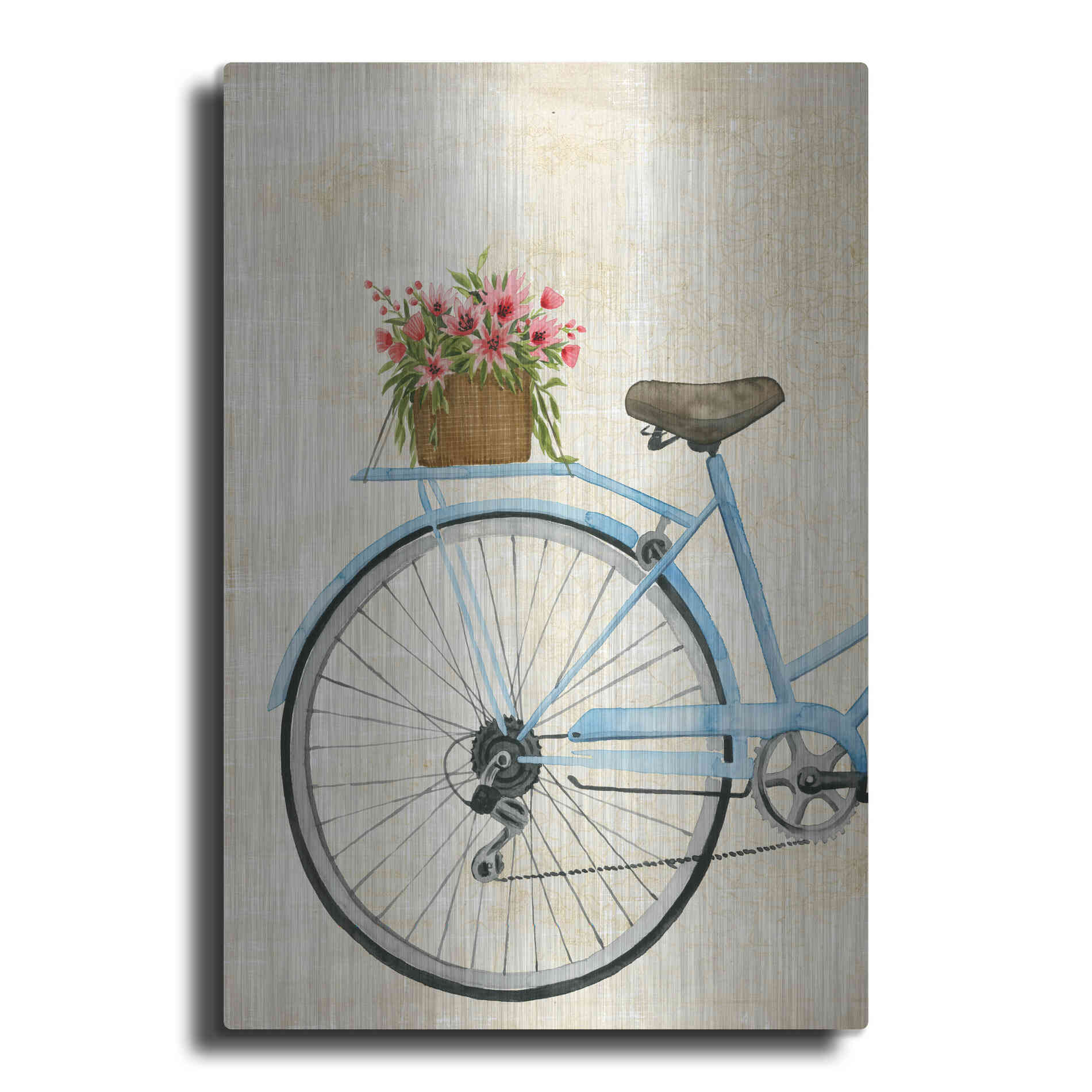 Luxe Metal Art 'Courier Fleur I' by Grace Popp Metal Wall Art