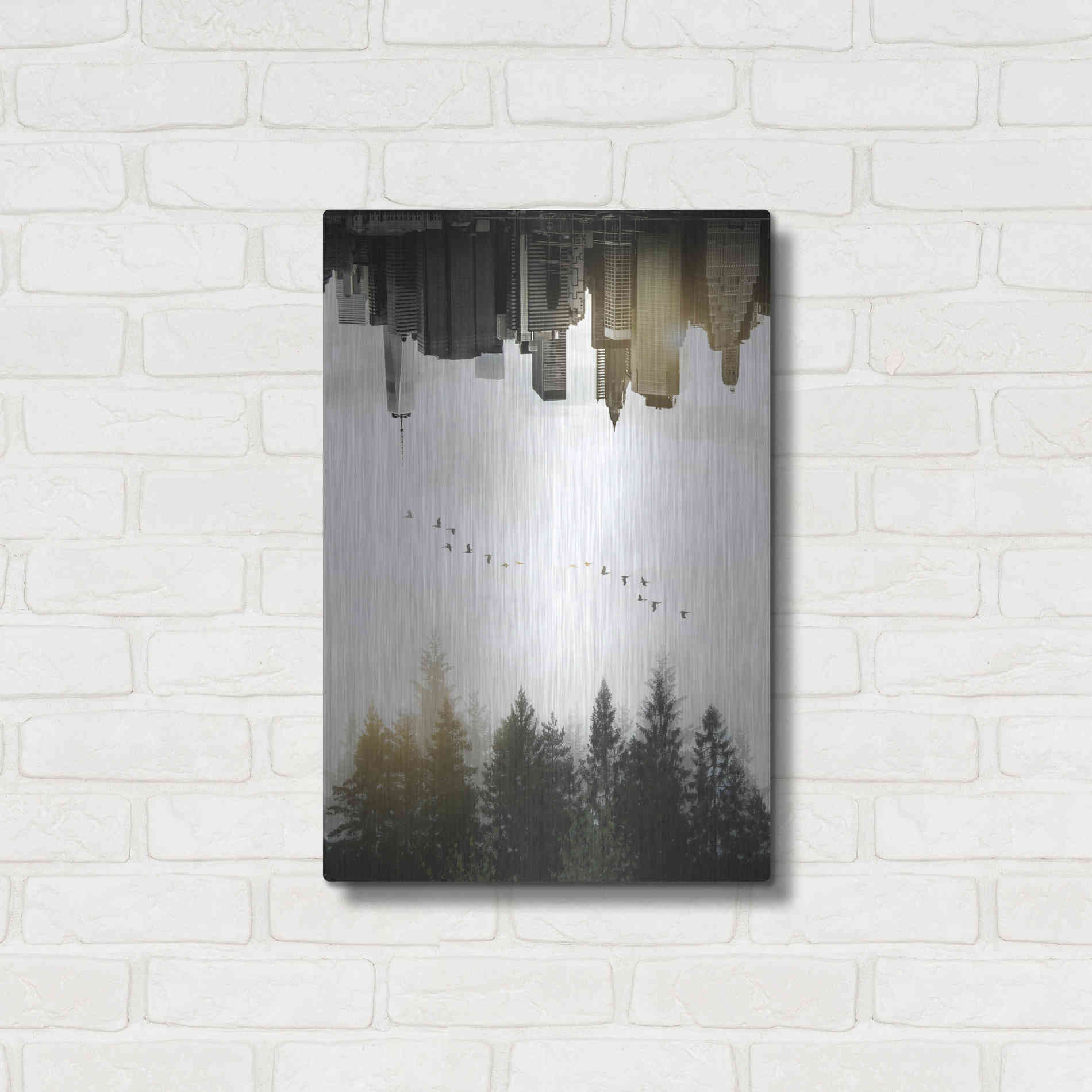 Luxe Metal Art 'Duality' by Nicklas Gustafsson, Metal Wall Art,16x24