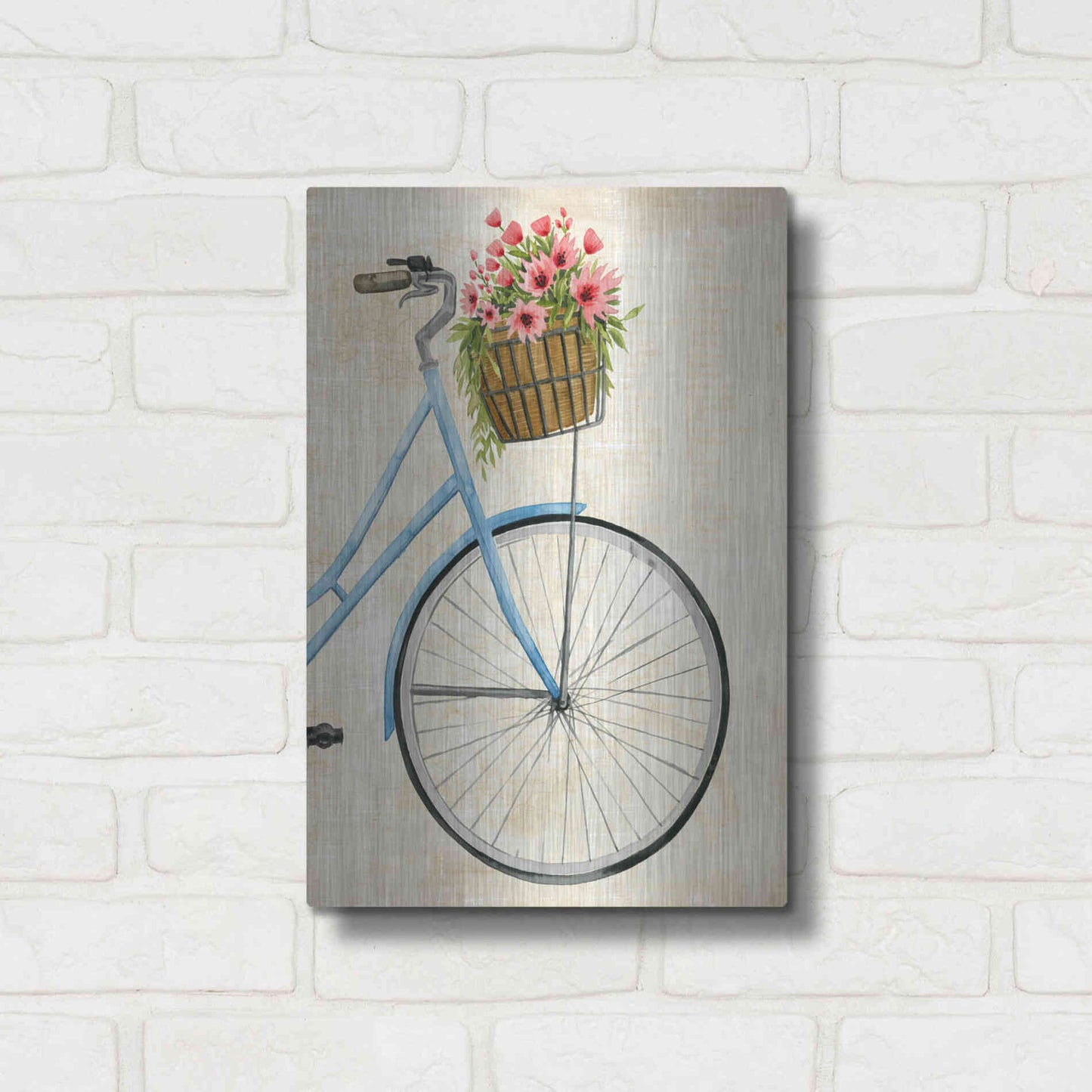 Luxe Metal Art 'Courier Fleur II' by Grace Popp Metal Wall Art,12x16