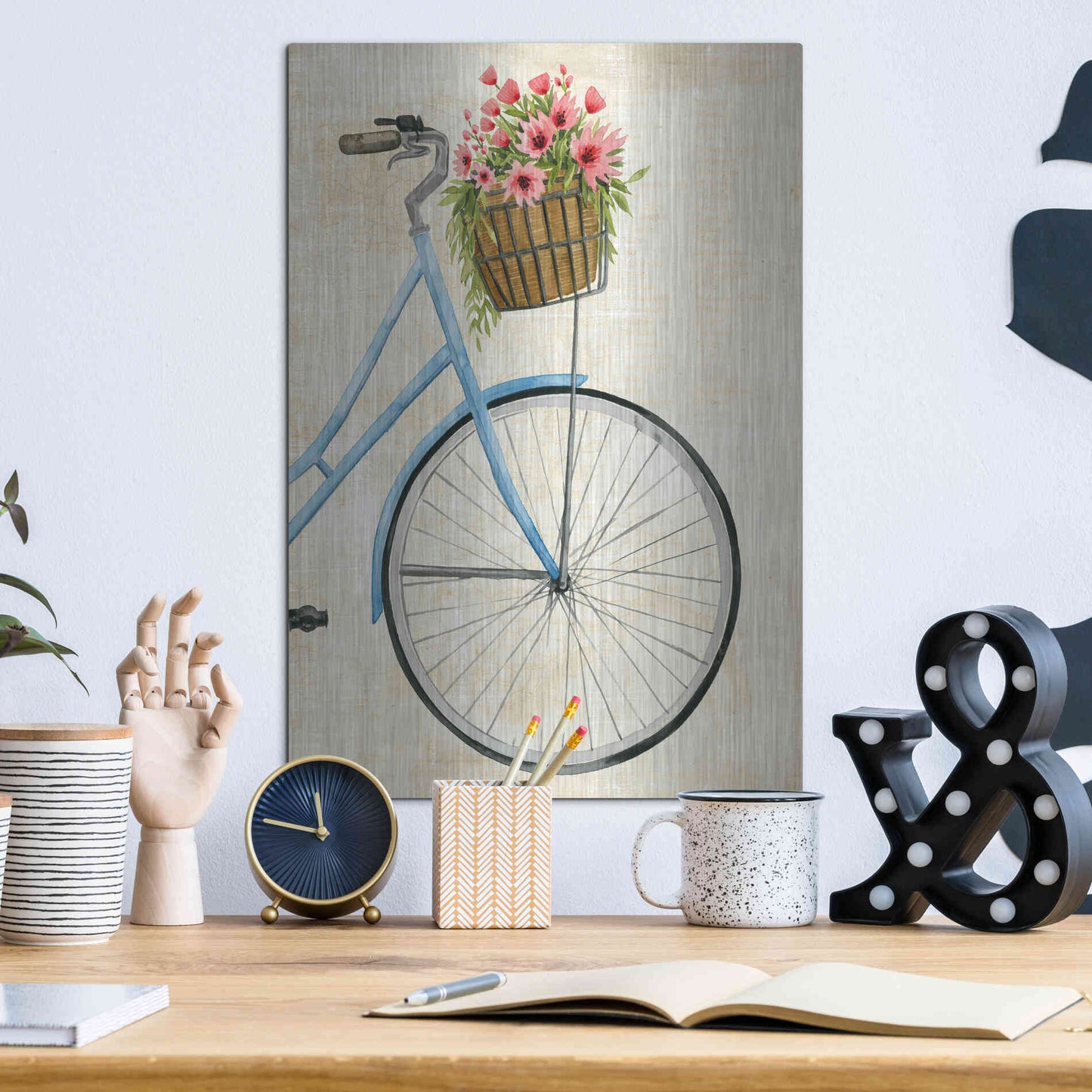 Luxe Metal Art 'Courier Fleur II' by Grace Popp Metal Wall Art,12x16