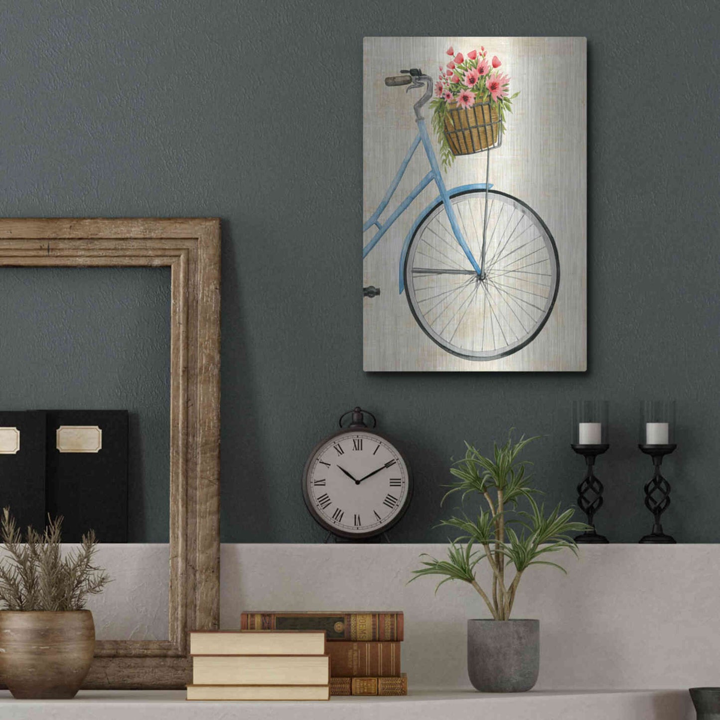 Luxe Metal Art 'Courier Fleur II' by Grace Popp Metal Wall Art,12x16