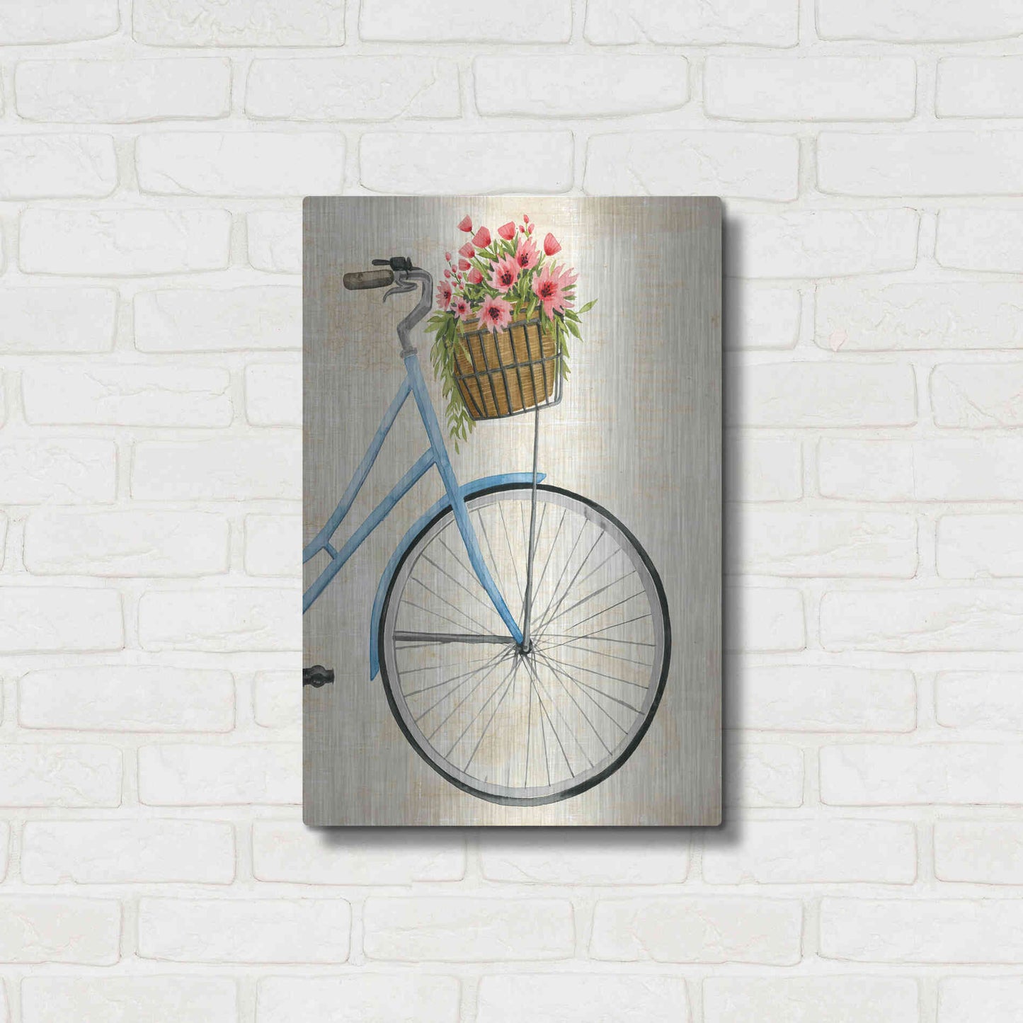 Luxe Metal Art 'Courier Fleur II' by Grace Popp Metal Wall Art,16x24