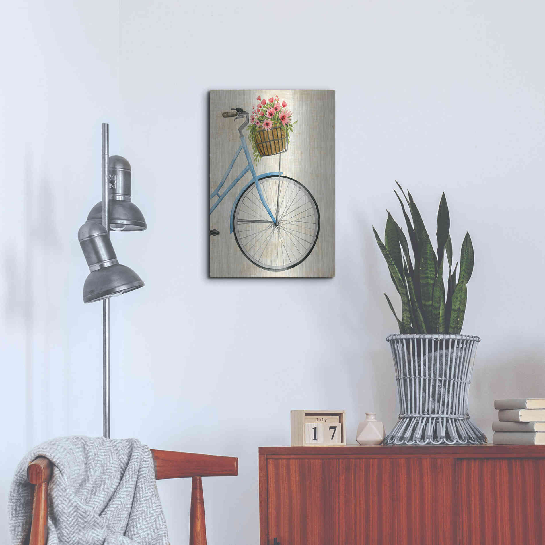 Luxe Metal Art 'Courier Fleur II' by Grace Popp Metal Wall Art,16x24