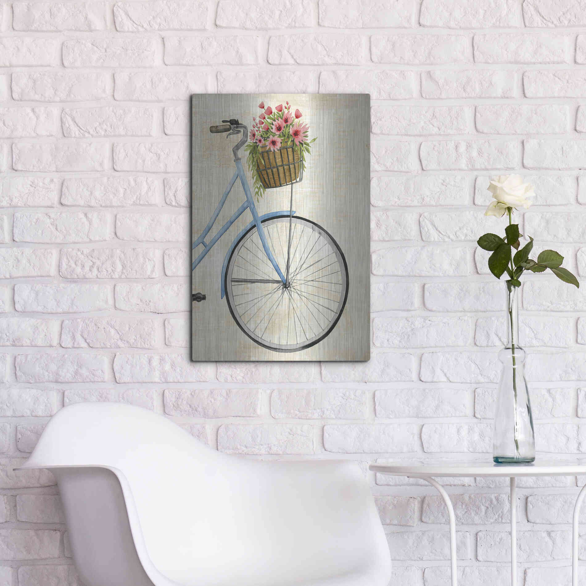 Luxe Metal Art 'Courier Fleur II' by Grace Popp Metal Wall Art,16x24