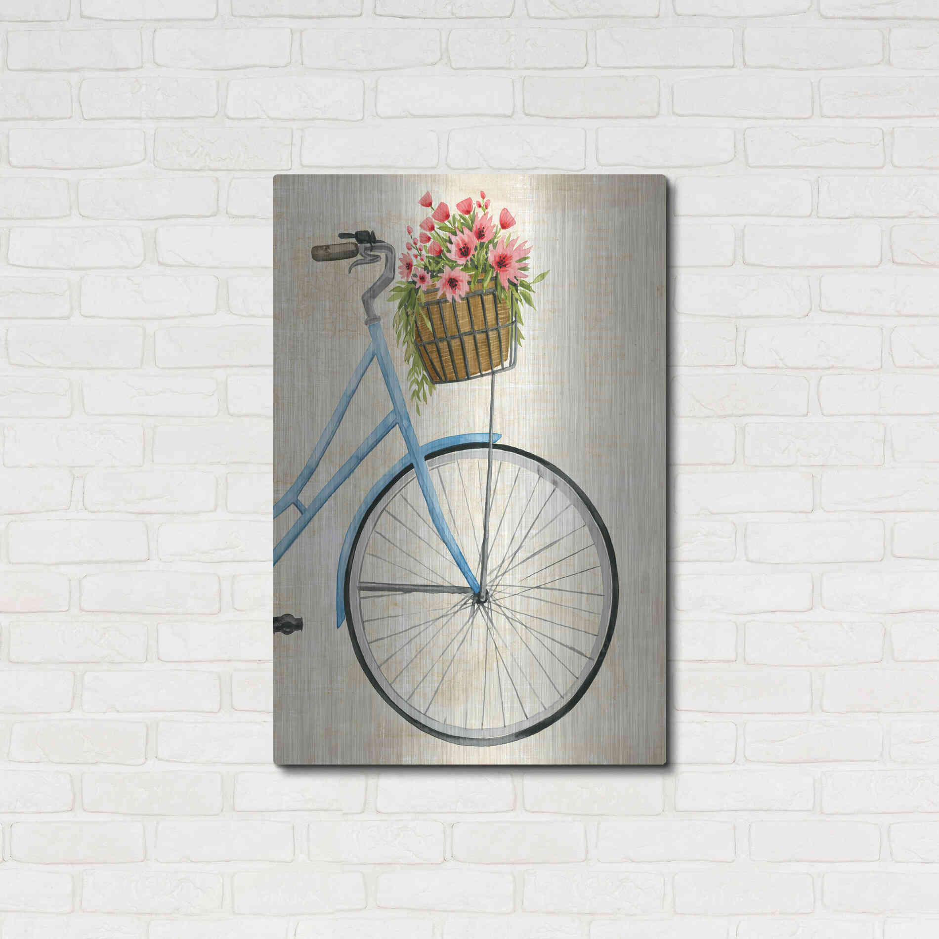 Luxe Metal Art 'Courier Fleur II' by Grace Popp Metal Wall Art,24x36