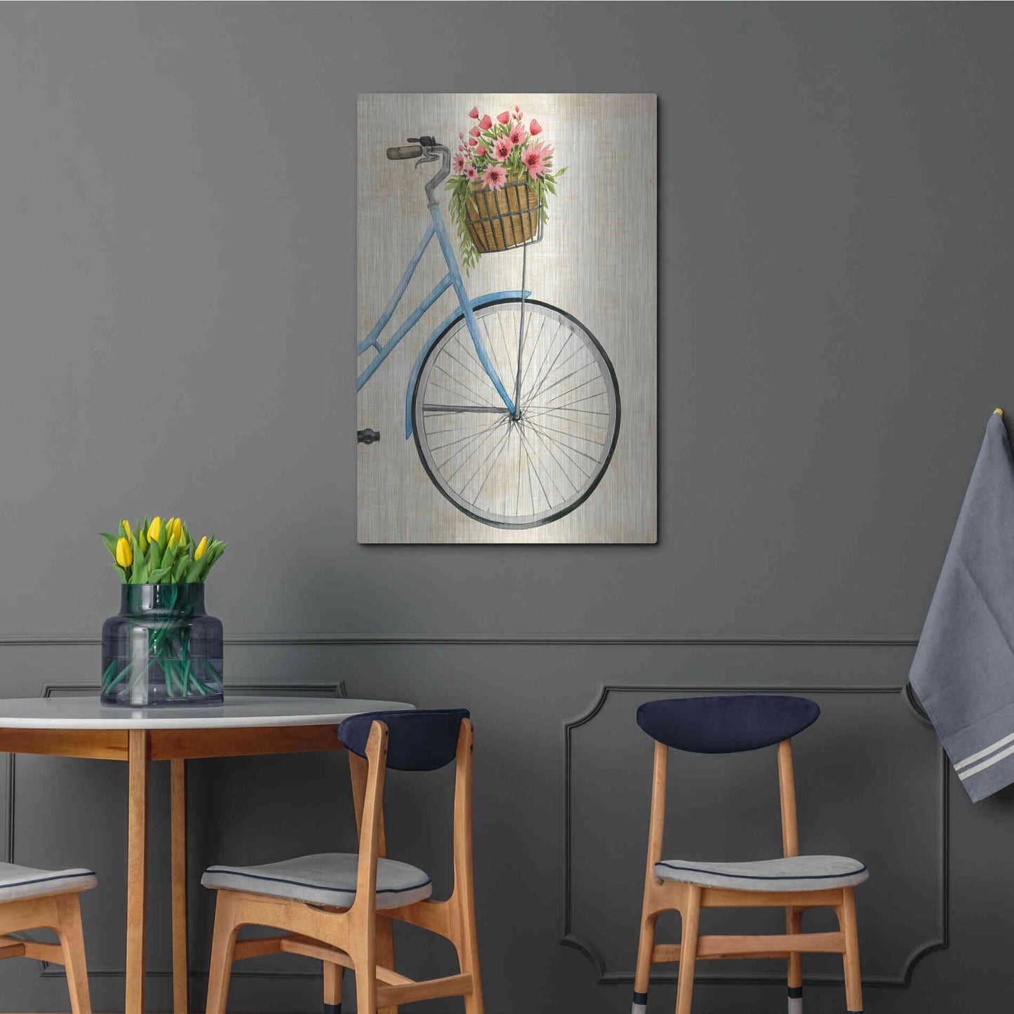 Luxe Metal Art 'Courier Fleur II' by Grace Popp Metal Wall Art,24x36