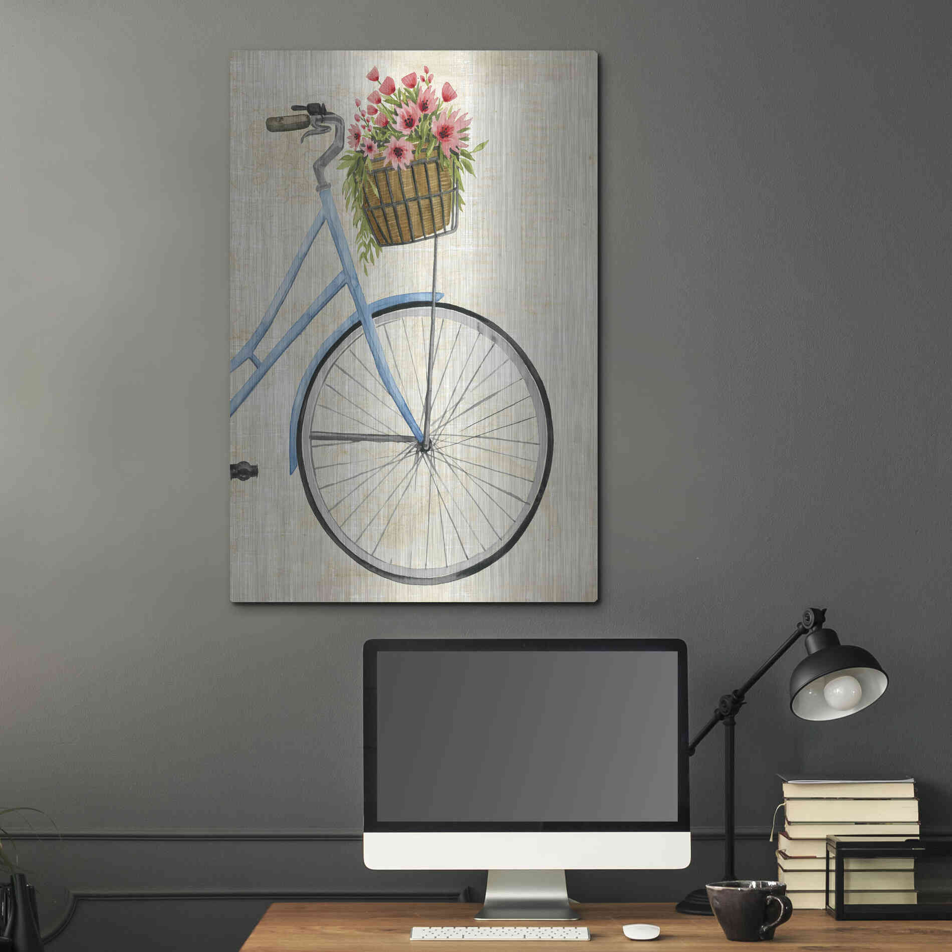 Luxe Metal Art 'Courier Fleur II' by Grace Popp Metal Wall Art,24x36