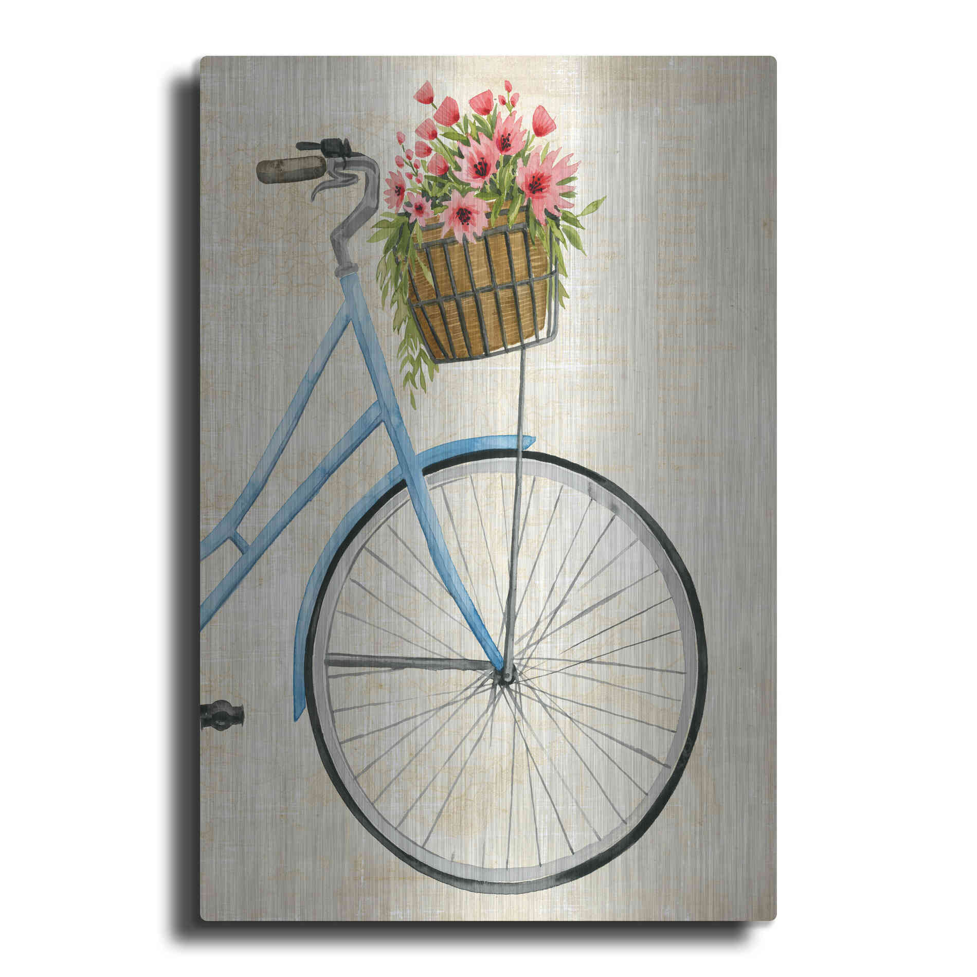 Luxe Metal Art 'Courier Fleur II' by Grace Popp Metal Wall Art