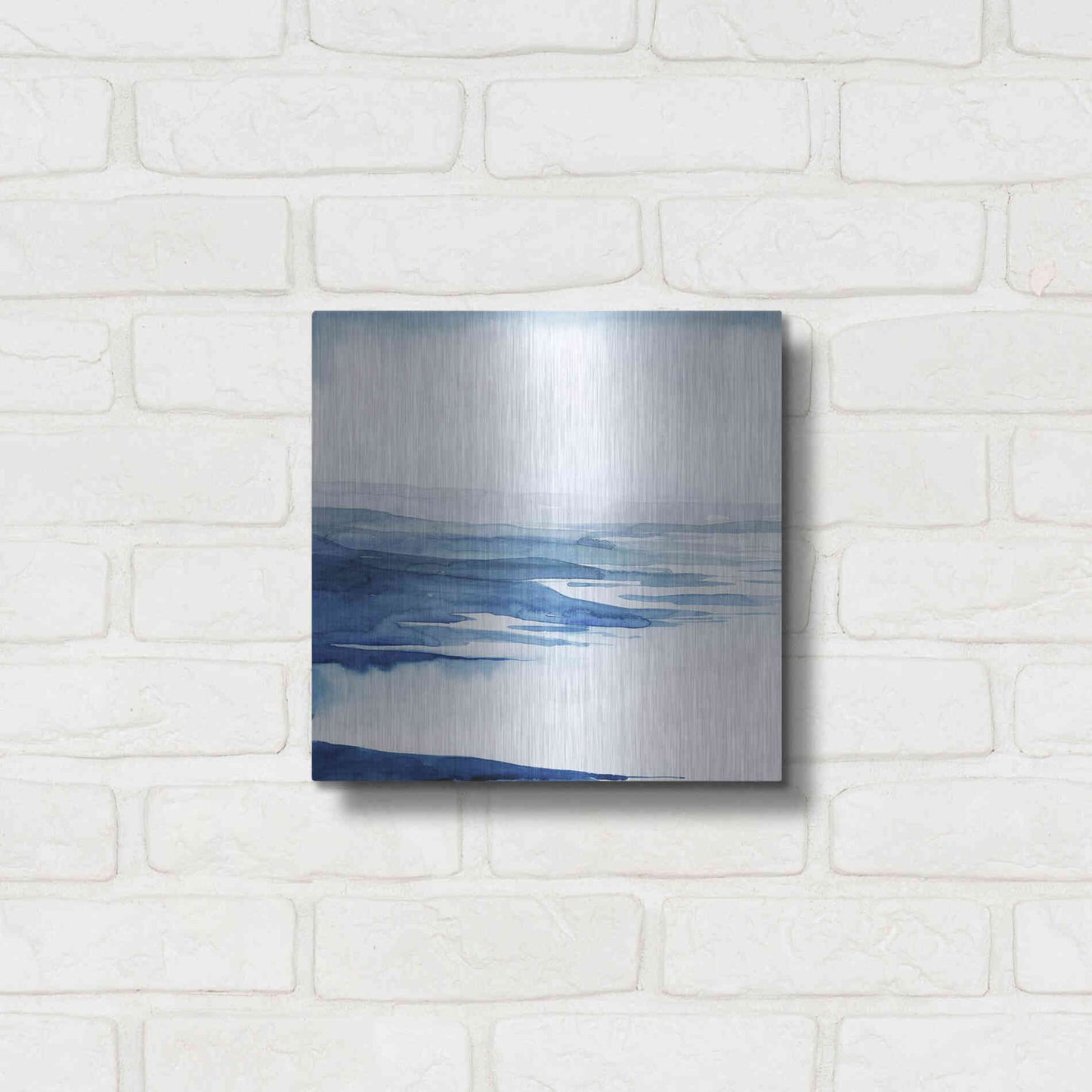 Luxe Metal Art 'Crystallized Lagoon I' by Grace Popp Metal Wall Art,12x12