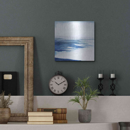 Luxe Metal Art 'Crystallized Lagoon I' by Grace Popp Metal Wall Art,12x12