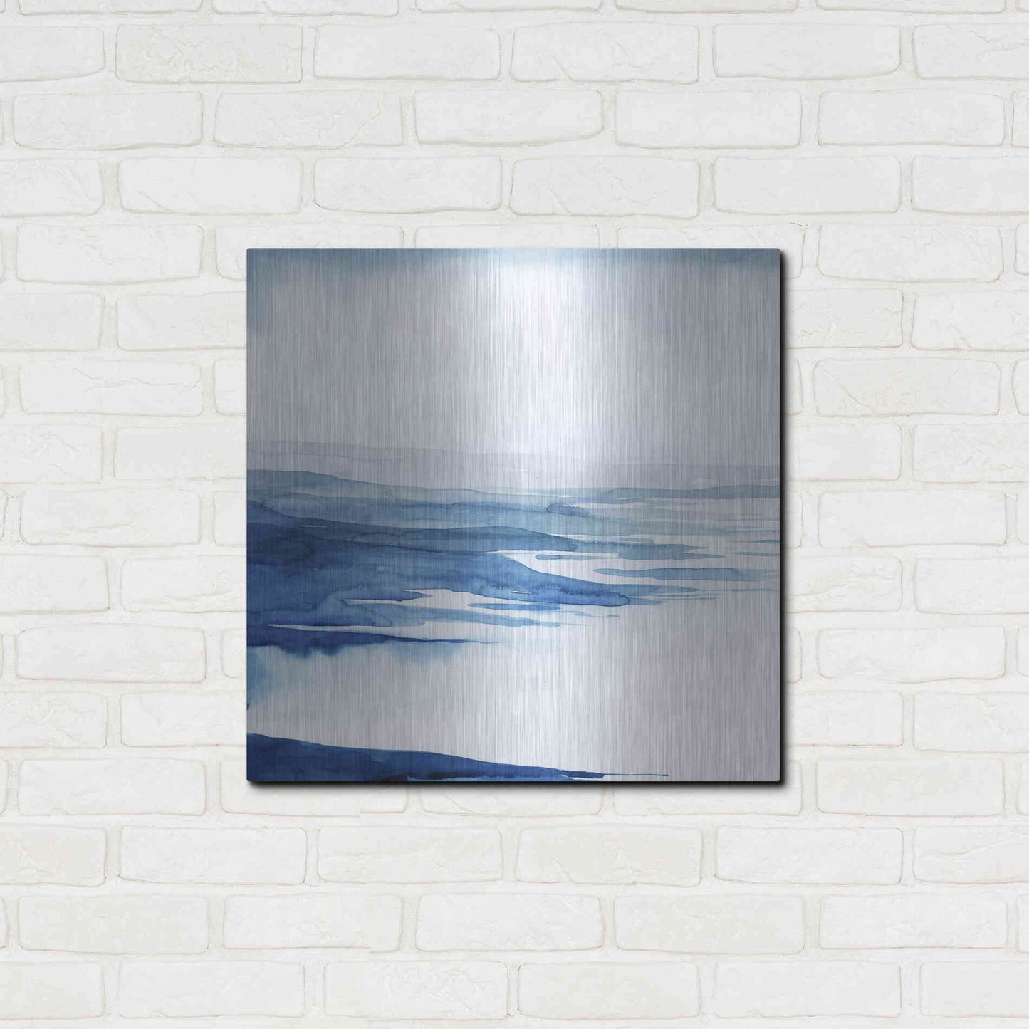 Luxe Metal Art 'Crystallized Lagoon I' by Grace Popp Metal Wall Art,24x24