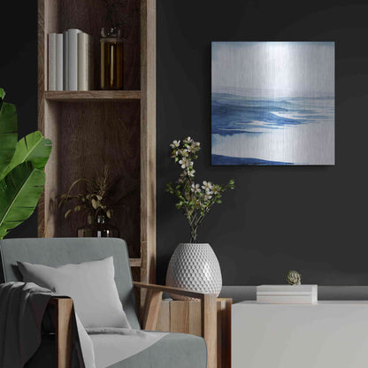 Luxe Metal Art 'Crystallized Lagoon I' by Grace Popp Metal Wall Art,24x24