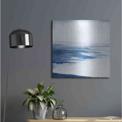 Luxe Metal Art 'Crystallized Lagoon I' by Grace Popp Metal Wall Art,24x24