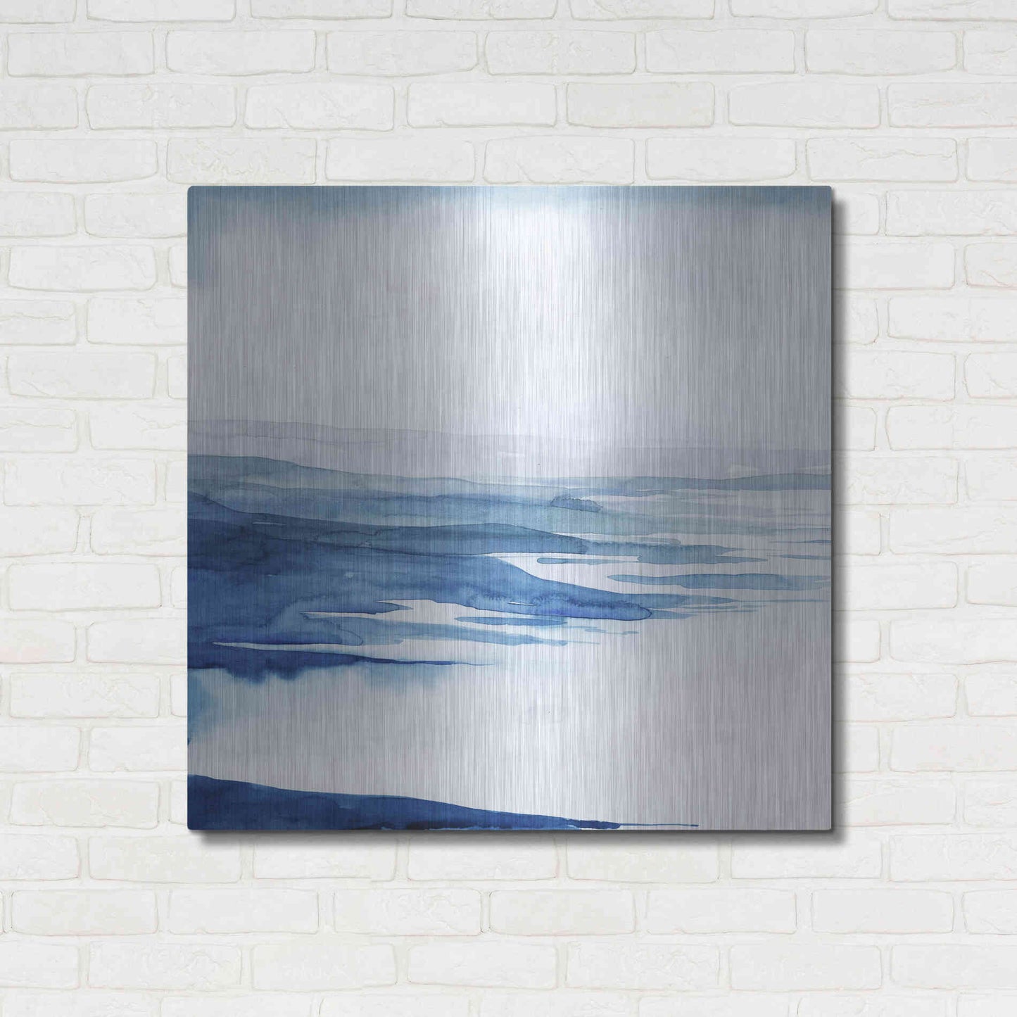 Luxe Metal Art 'Crystallized Lagoon I' by Grace Popp Metal Wall Art,36x36