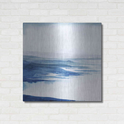 Luxe Metal Art 'Crystallized Lagoon I' by Grace Popp Metal Wall Art,36x36