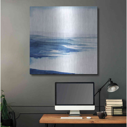 Luxe Metal Art 'Crystallized Lagoon I' by Grace Popp Metal Wall Art,36x36