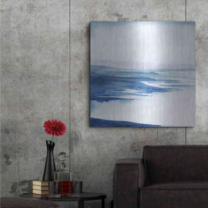 Luxe Metal Art 'Crystallized Lagoon I' by Grace Popp Metal Wall Art,36x36