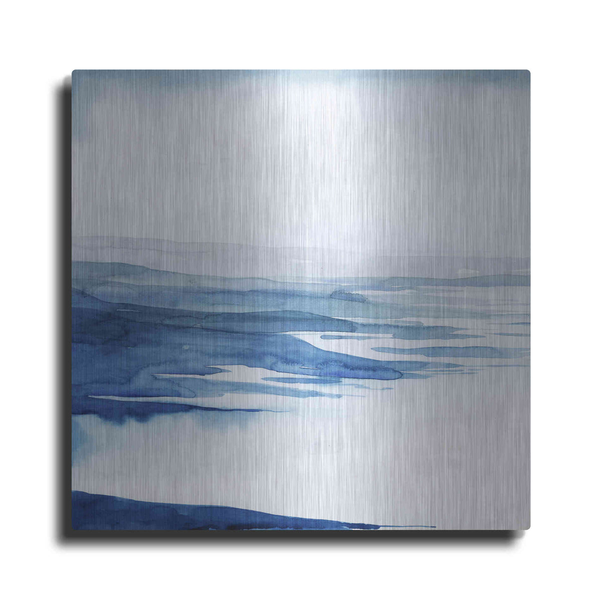 Luxe Metal Art 'Crystallized Lagoon I' by Grace Popp Metal Wall Art