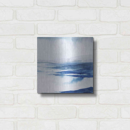 Luxe Metal Art 'Crystallized Lagoon II' by Grace Popp Metal Wall Art,12x12