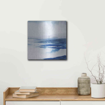 Luxe Metal Art 'Crystallized Lagoon II' by Grace Popp Metal Wall Art,12x12