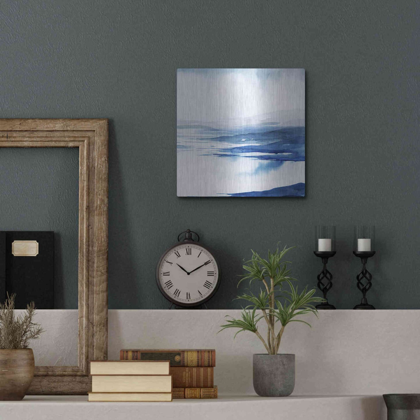 Luxe Metal Art 'Crystallized Lagoon II' by Grace Popp Metal Wall Art,12x12