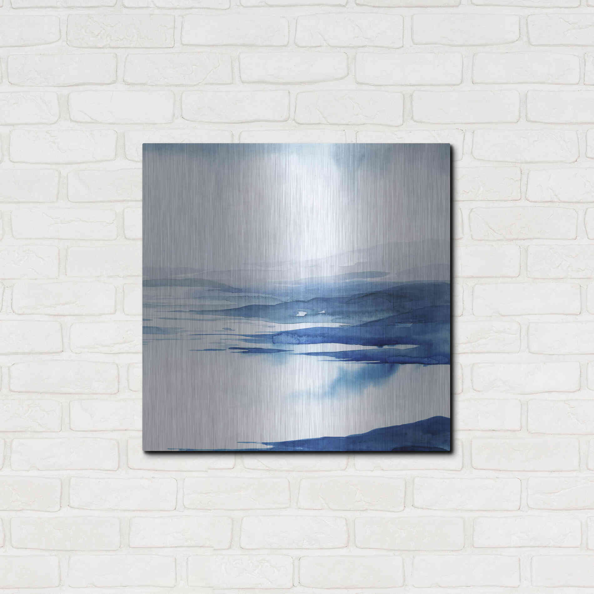 Luxe Metal Art 'Crystallized Lagoon II' by Grace Popp Metal Wall Art,24x24