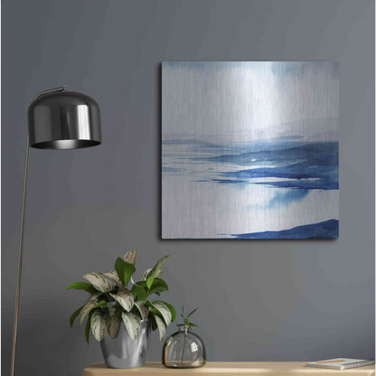 Luxe Metal Art 'Crystallized Lagoon II' by Grace Popp Metal Wall Art,24x24