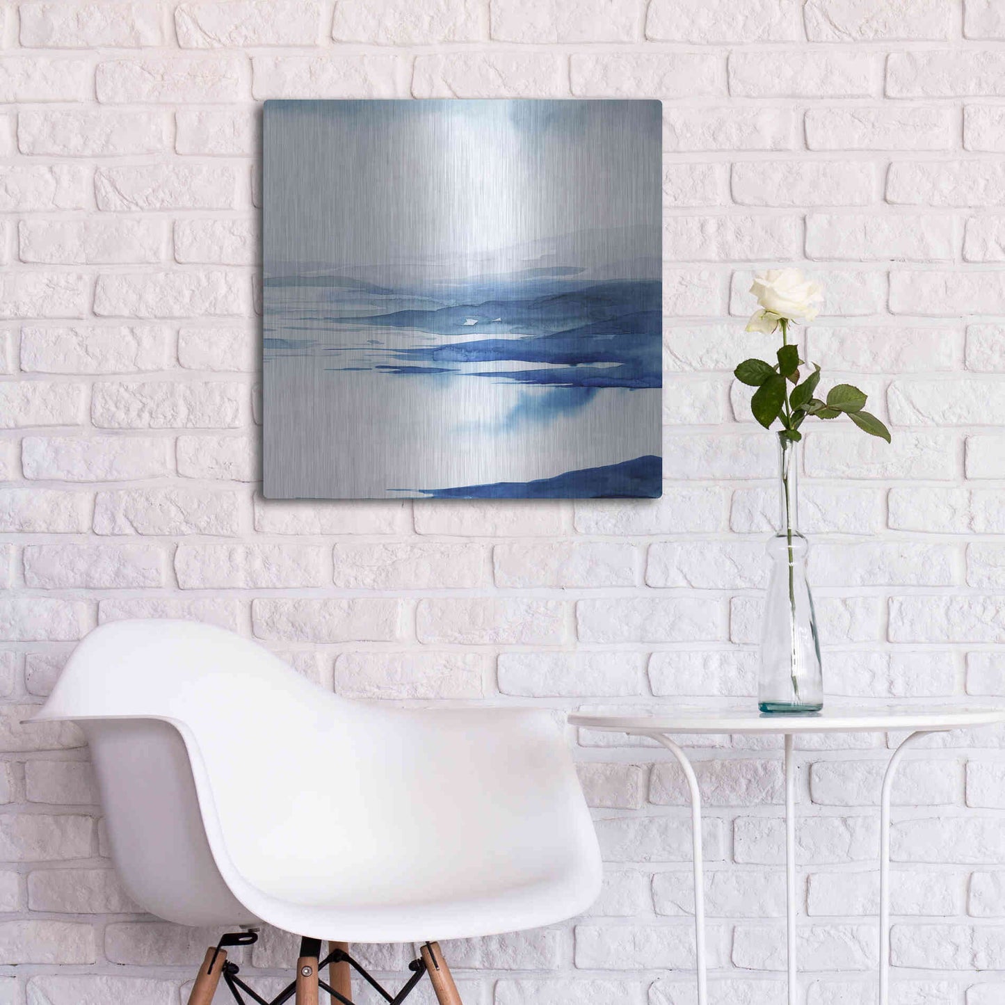 Luxe Metal Art 'Crystallized Lagoon II' by Grace Popp Metal Wall Art,24x24