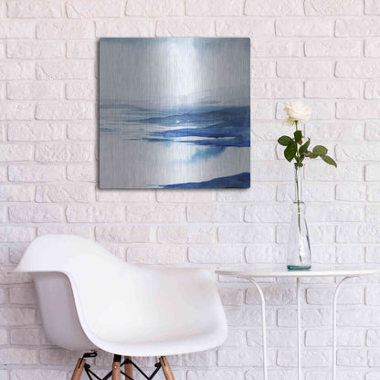 Luxe Metal Art 'Crystallized Lagoon II' by Grace Popp Metal Wall Art,24x24