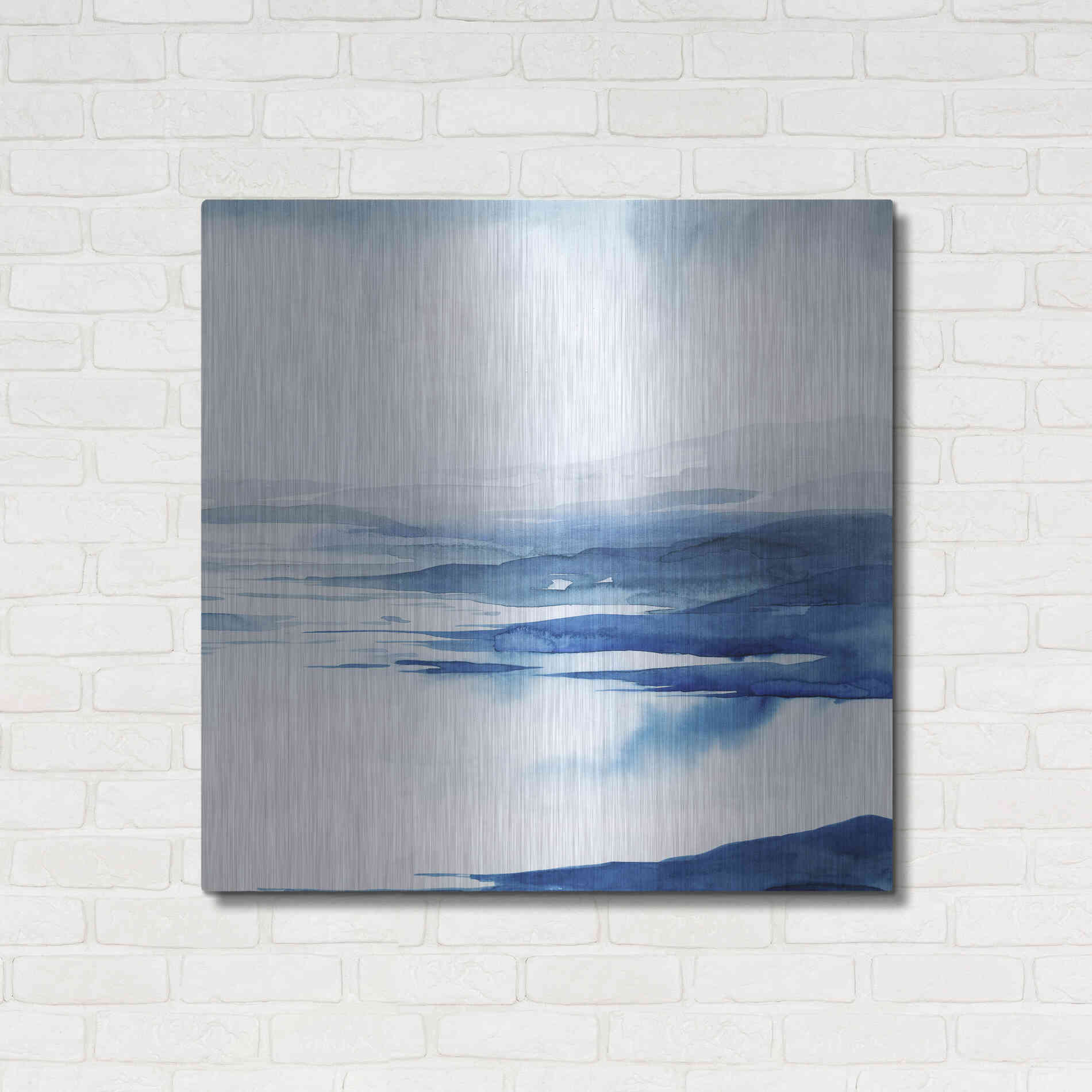 Luxe Metal Art 'Crystallized Lagoon II' by Grace Popp Metal Wall Art,36x36