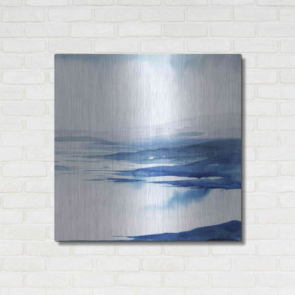 Luxe Metal Art 'Crystallized Lagoon II' by Grace Popp Metal Wall Art,36x36