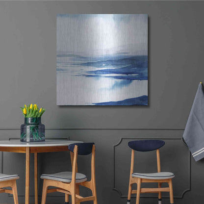 Luxe Metal Art 'Crystallized Lagoon II' by Grace Popp Metal Wall Art,36x36